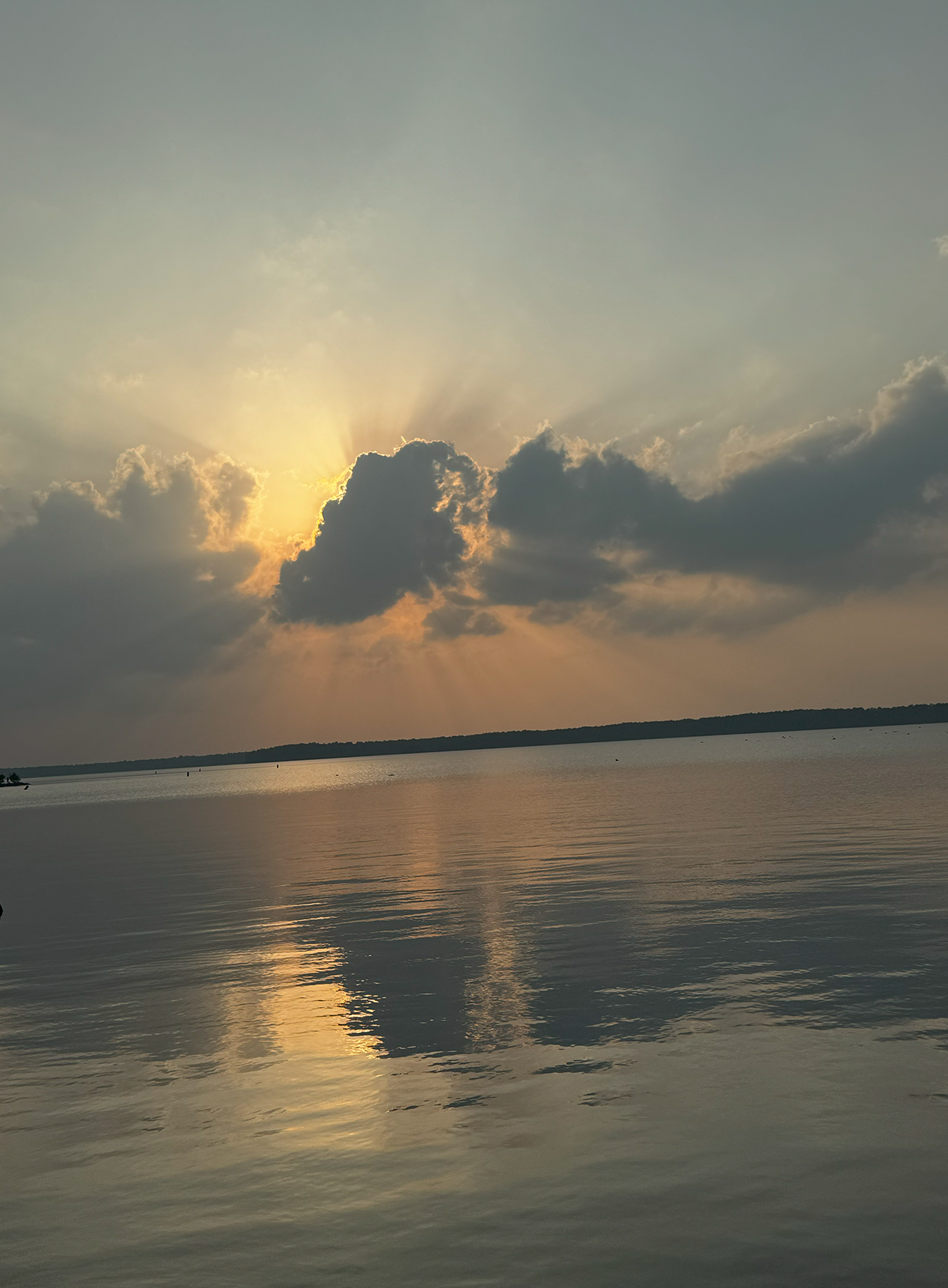 sunsut over water